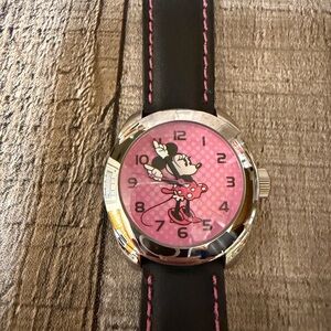 Disney Minnie Mouse Pink and Black Kids' Watch